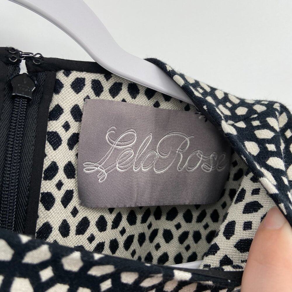 LELA ROSE Micro Check Flared A Line‎ Dress - Picture 3 of 6